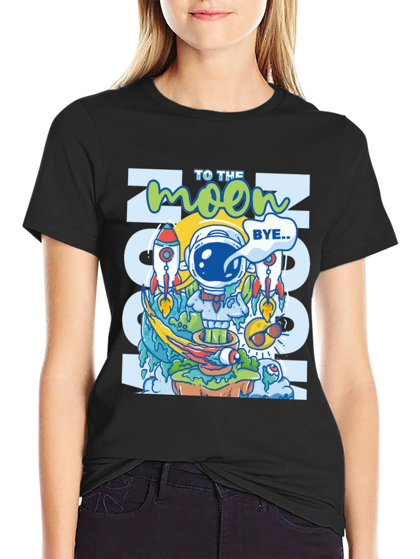 To the Moon Graphic Tee - Crypto Astronaut T-Shirt