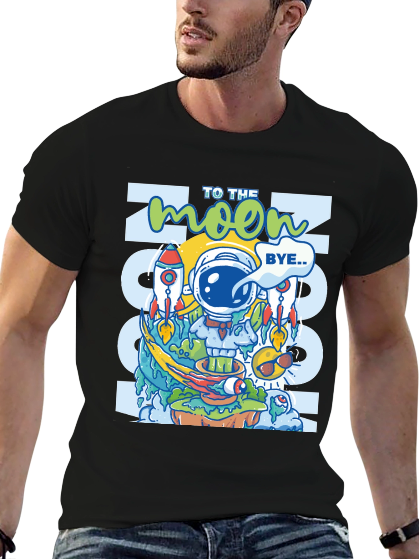 To the Moon Graphic Tee - Crypto Astronaut T-Shirt