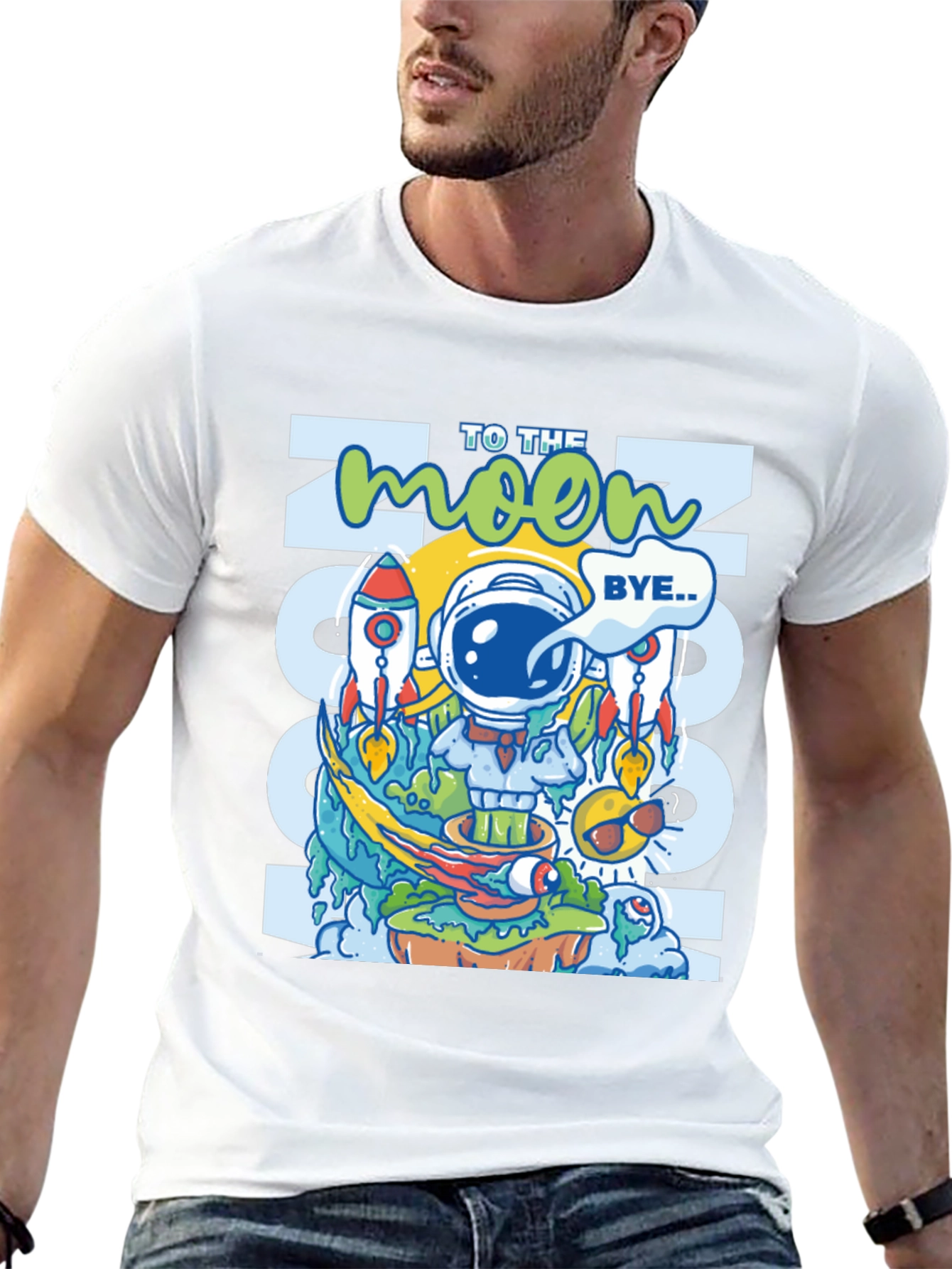 To the Moon Graphic Tee - Crypto Astronaut T-Shirt