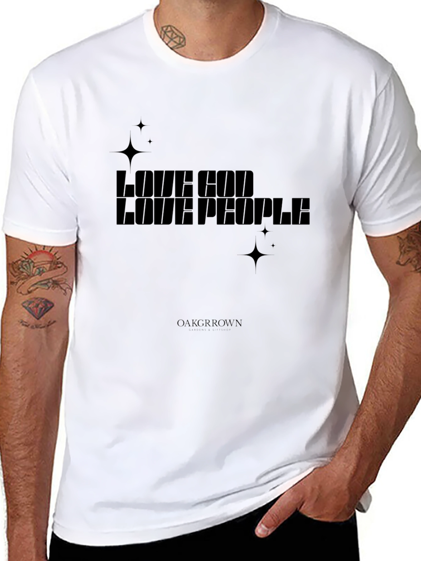 Love God Love People Black Graphic Tee