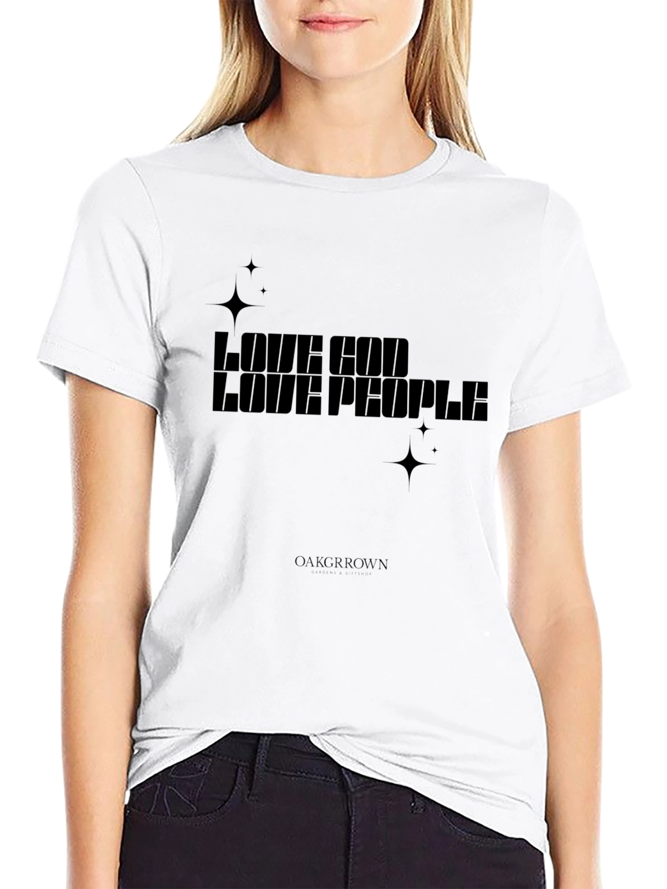 Love God Love People Black Graphic Tee