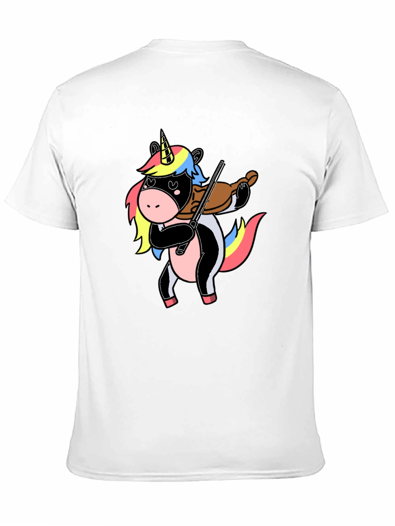 Unicorn Violin Player Graphic T-Shirt