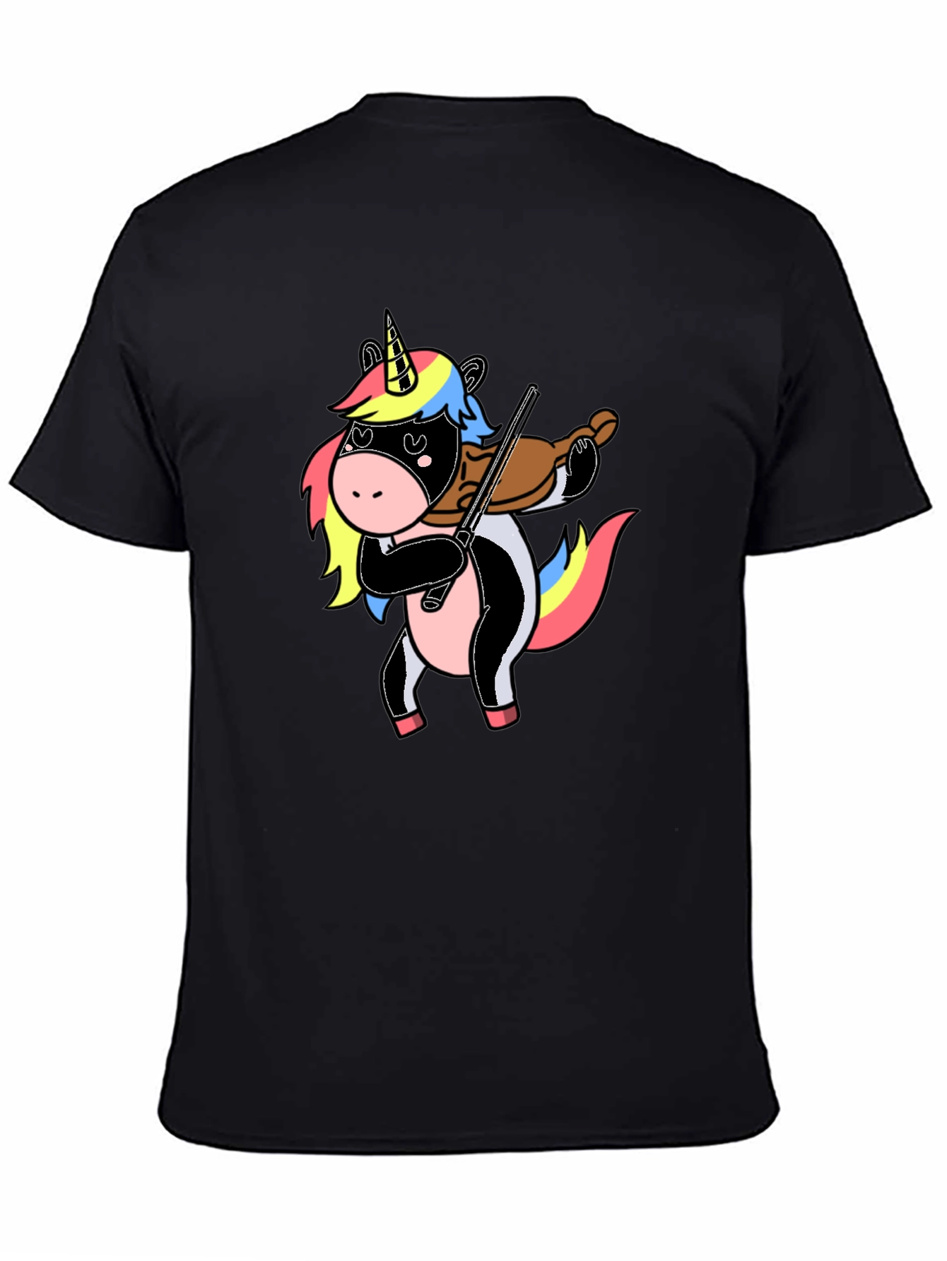 Unicorn Violin Player Graphic T-Shirt