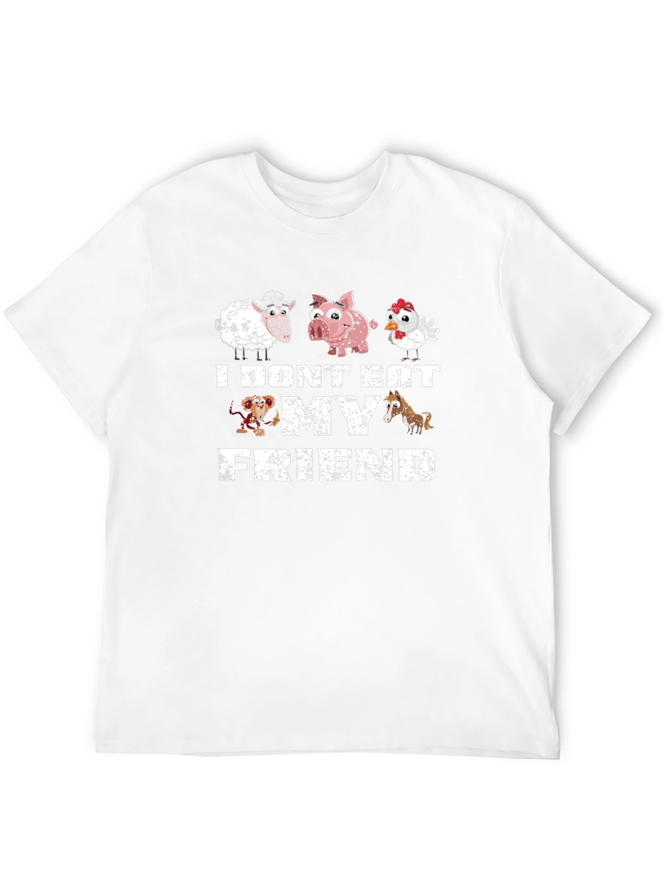 Vegan I Dont Eat My Friends Graphic Tee