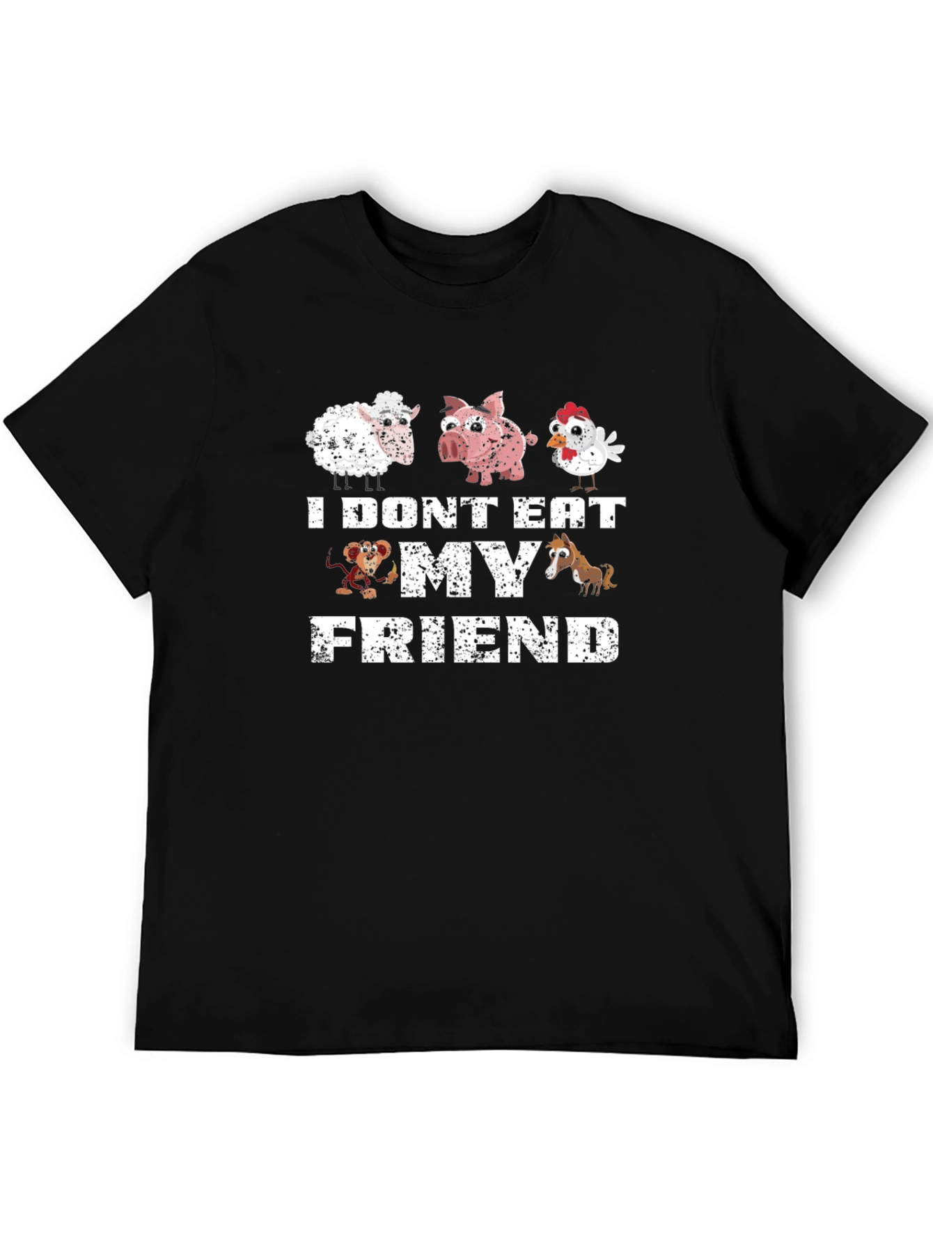 Vegan I Dont Eat My Friends Graphic Tee