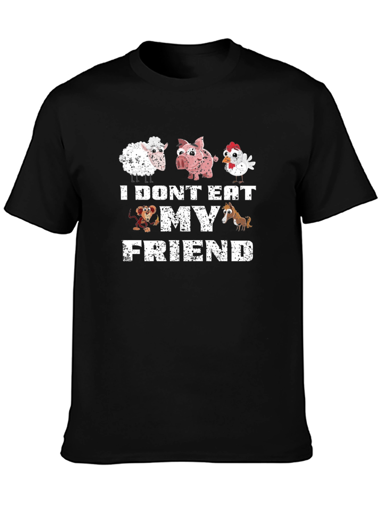 Vegan I Dont Eat My Friends Graphic Tee