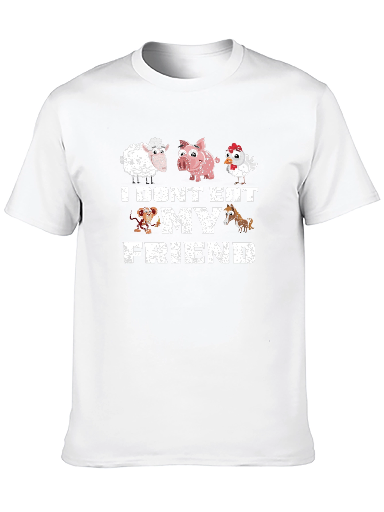 Vegan I Dont Eat My Friends Graphic Tee