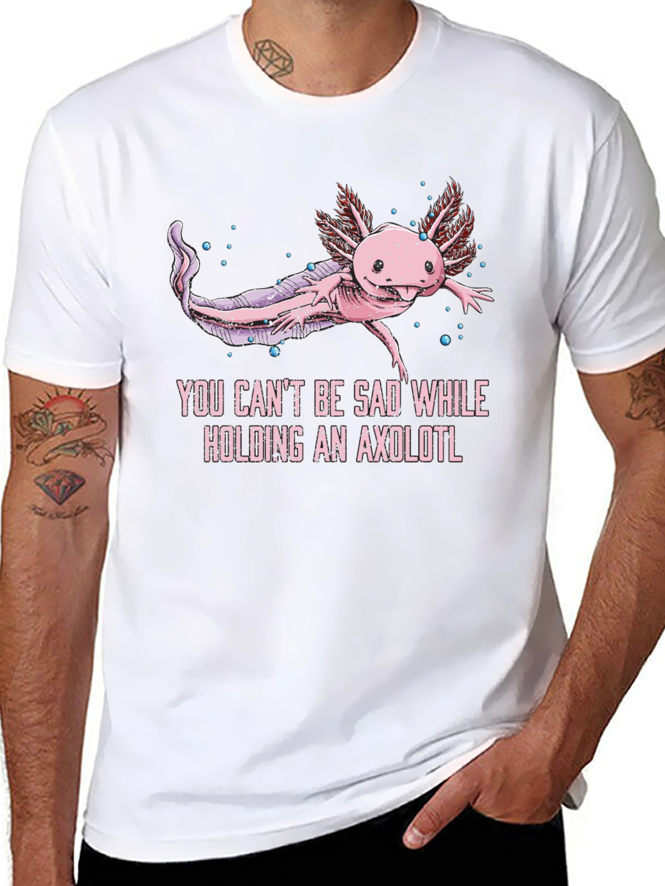 Axolotl Graphic T-Shirt - Cant Be Sad!