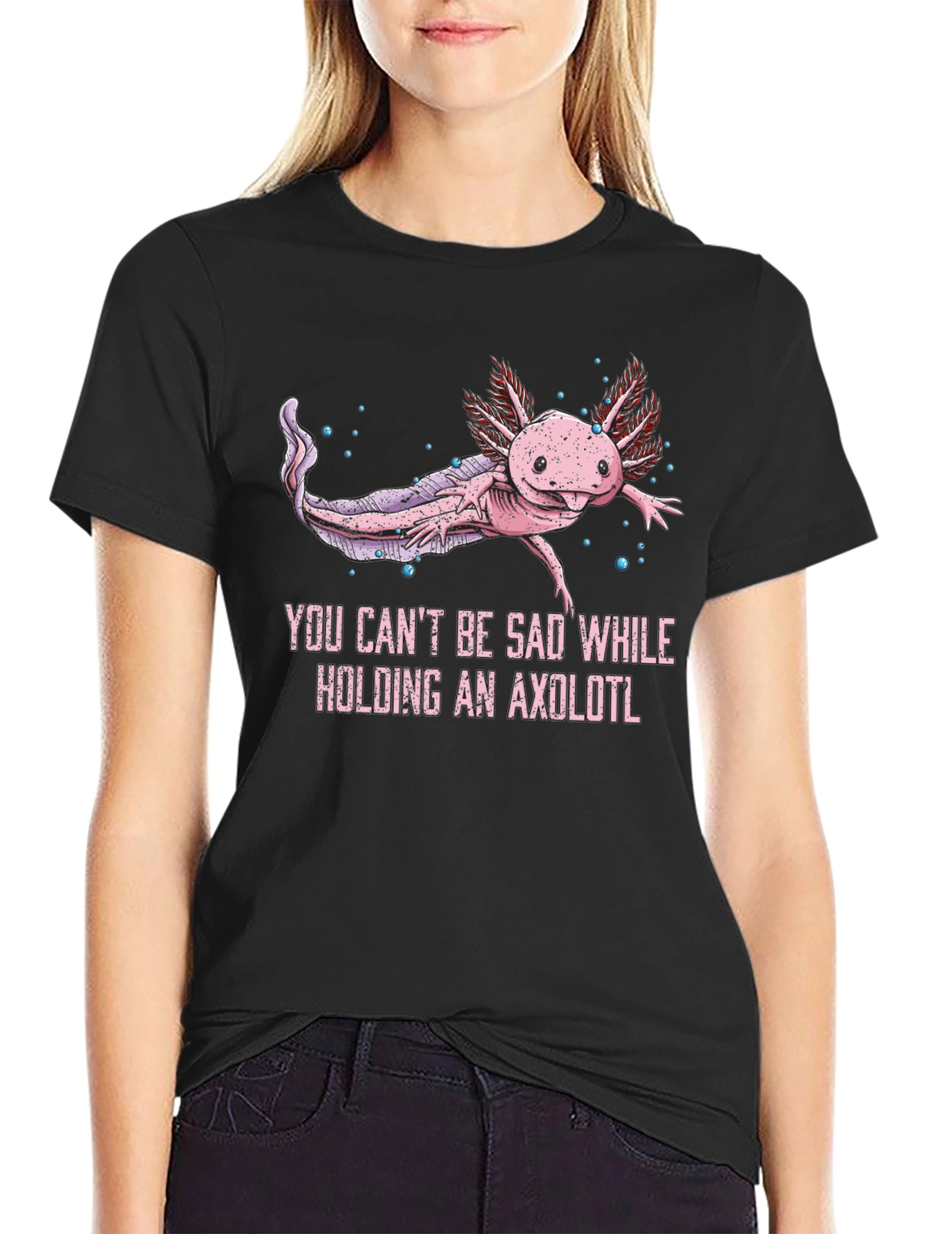 Axolotl Graphic T-Shirt - Cant Be Sad!