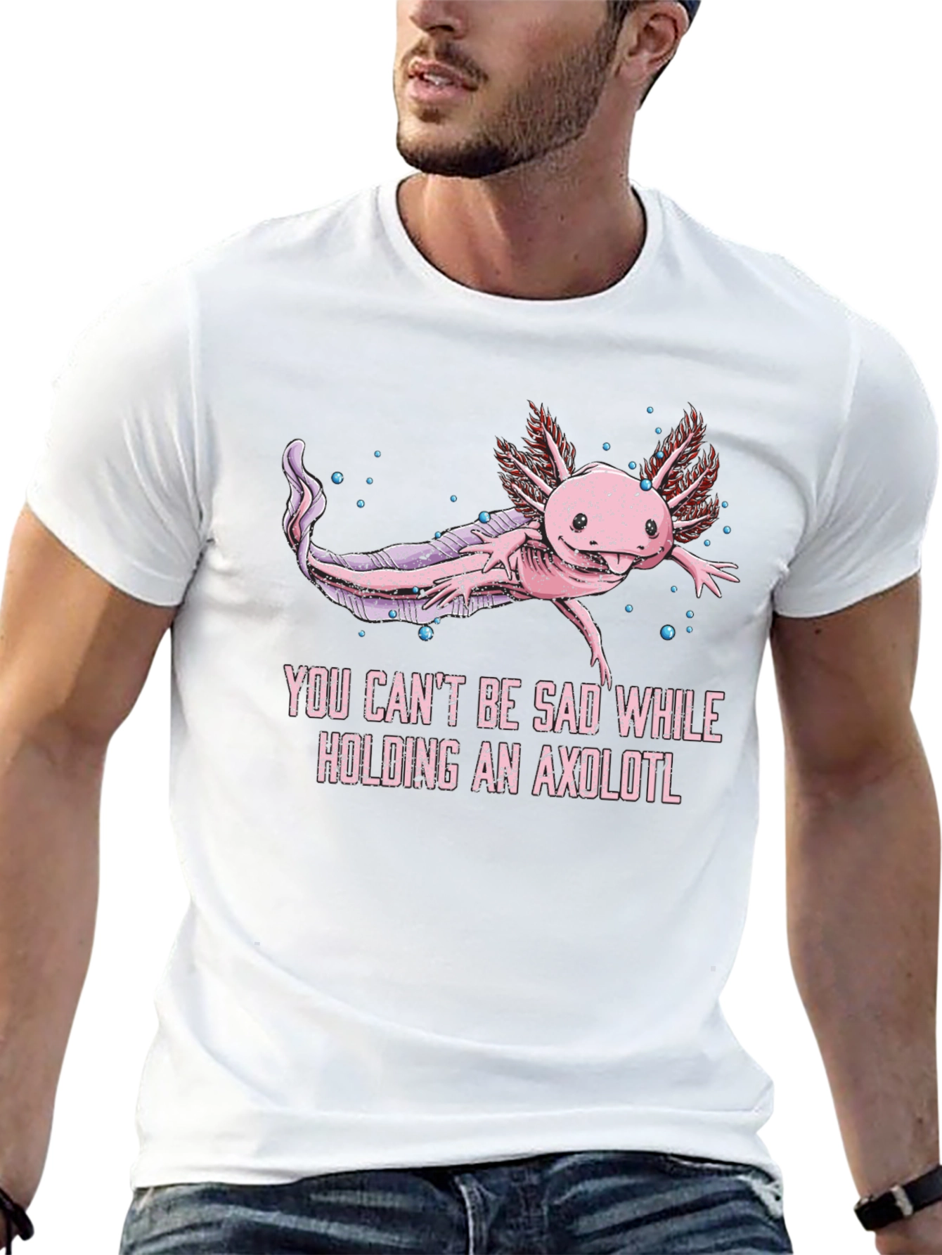 Axolotl Graphic T-Shirt - Cant Be Sad!