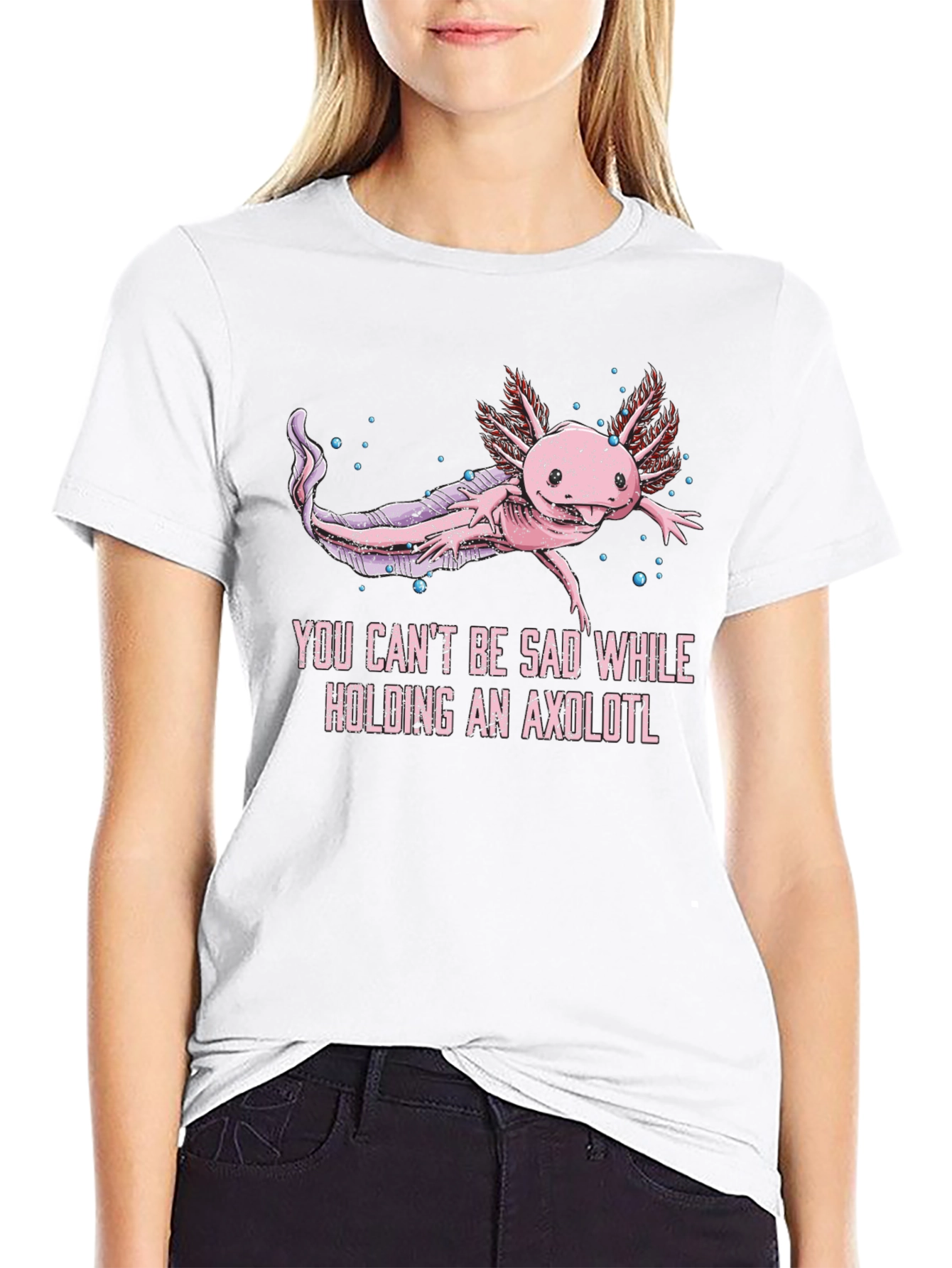 Axolotl Graphic T-Shirt - Cant Be Sad!