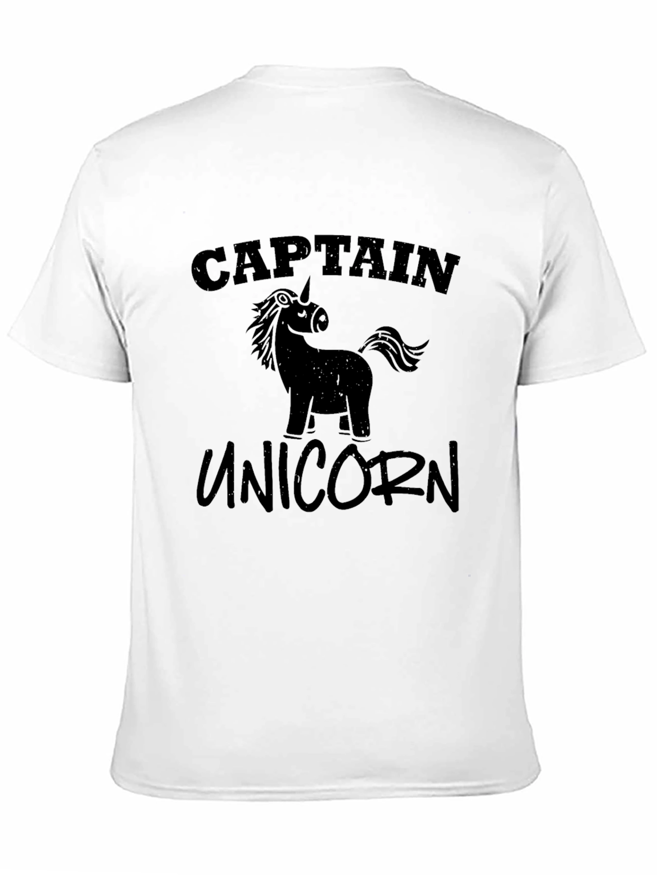 Captain Unicorn Black T-Shirt