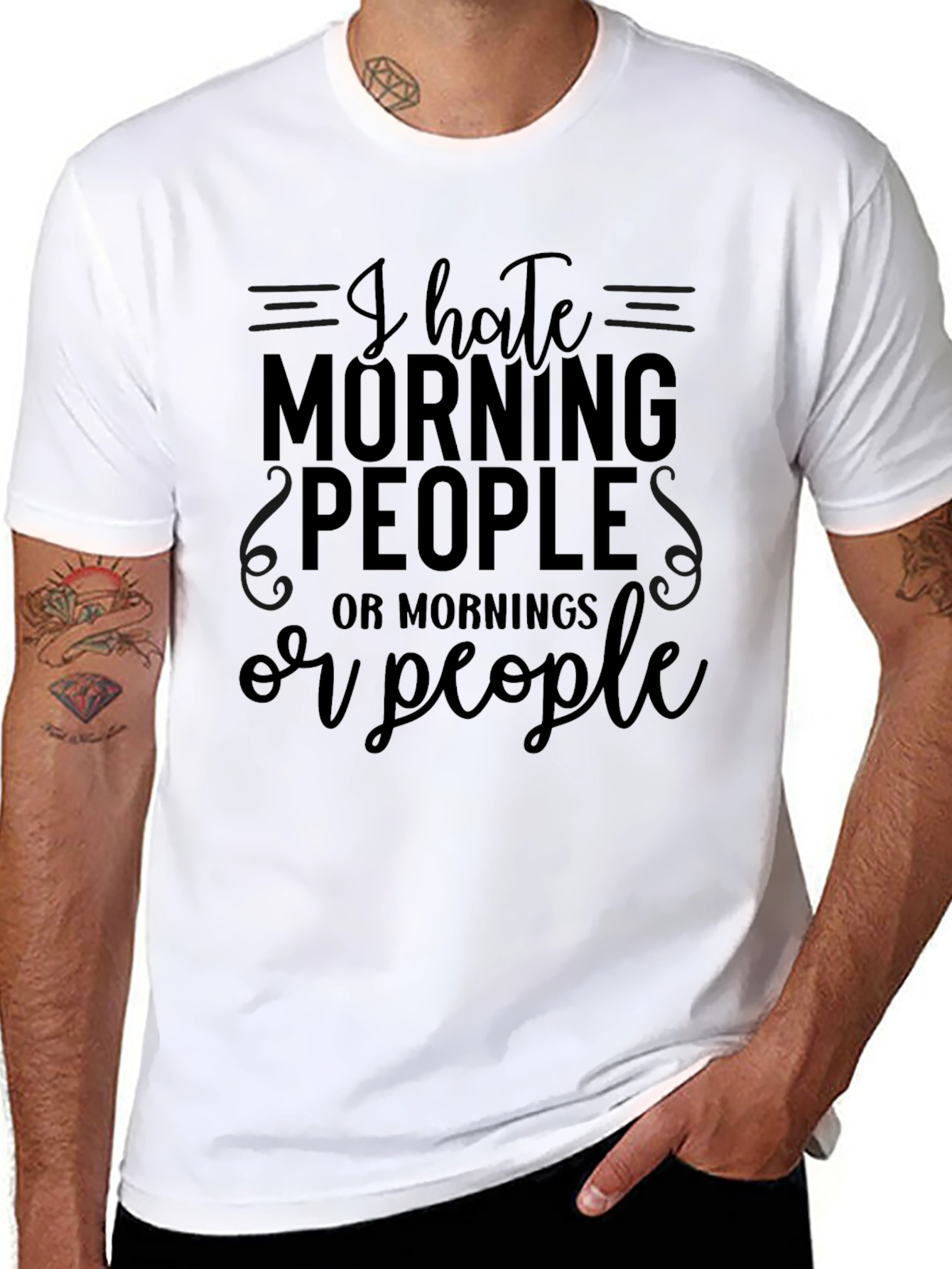 I Hate Morning People T-Shirt - Sarcastic Tee