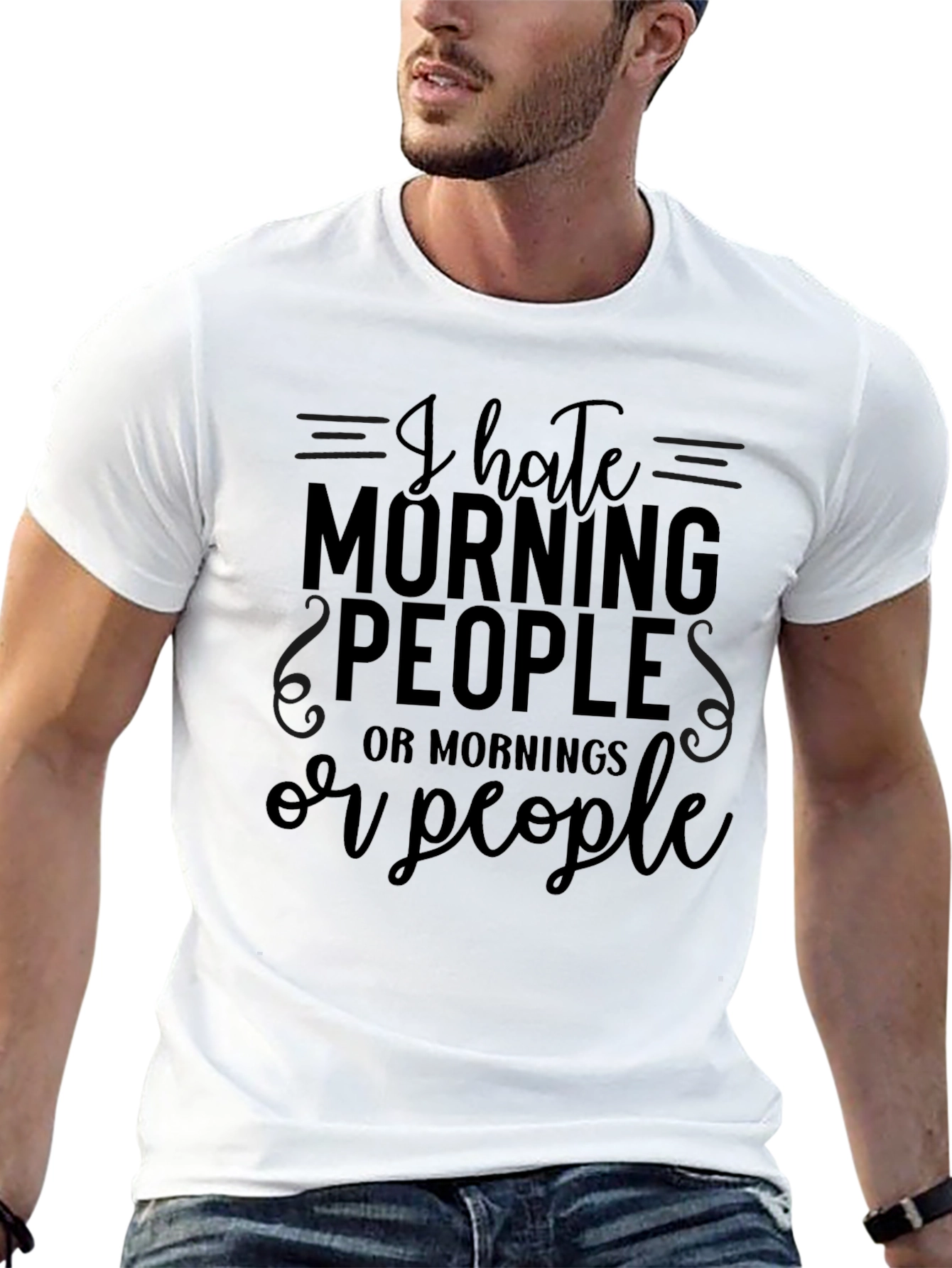I Hate Morning People T-Shirt - Sarcastic Tee