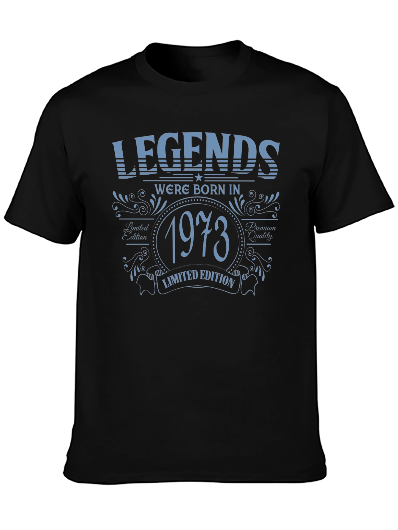 Legends Born in 1973 Limited Edition Black T-Shirt