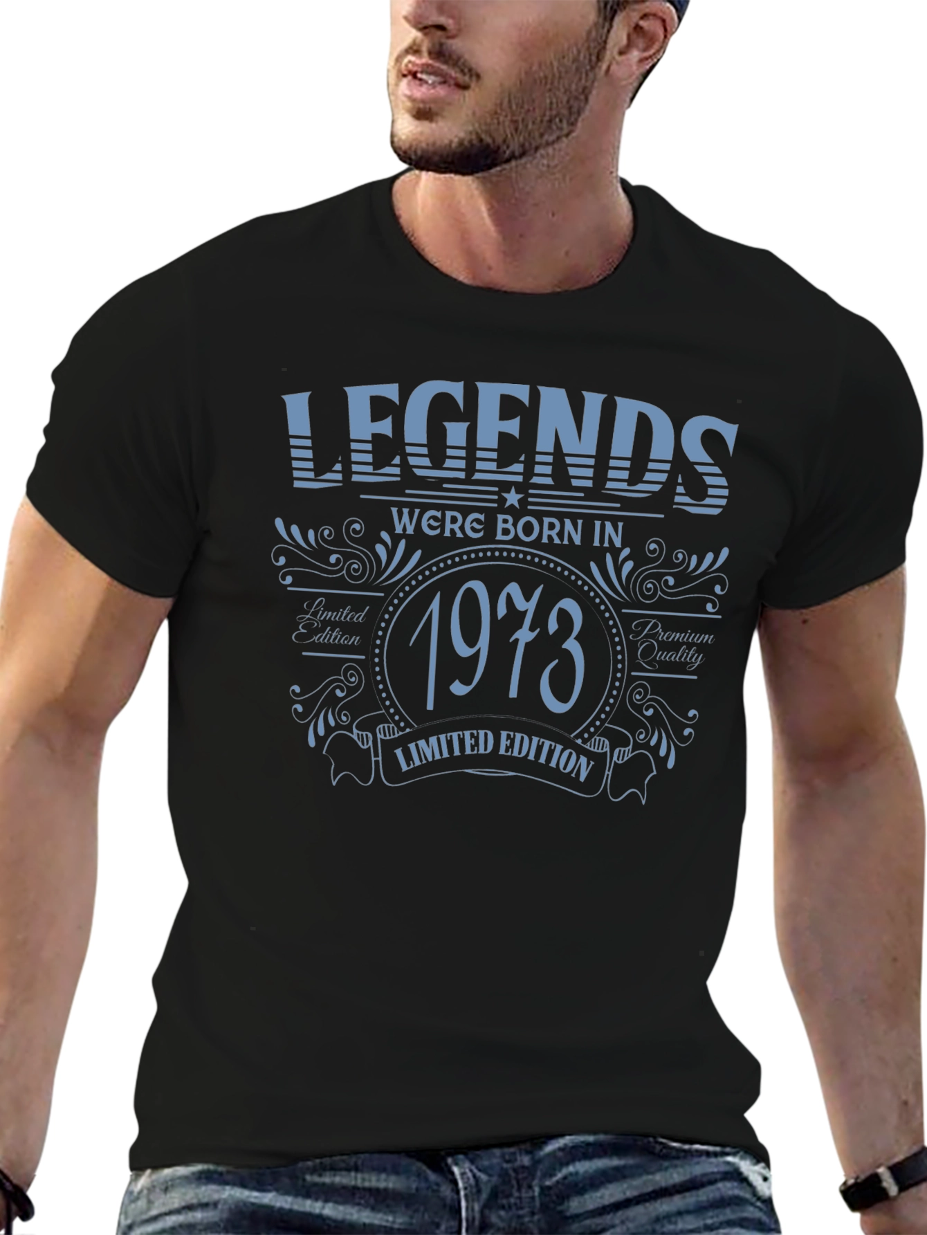 Legends Born in 1973 Limited Edition Black T-Shirt