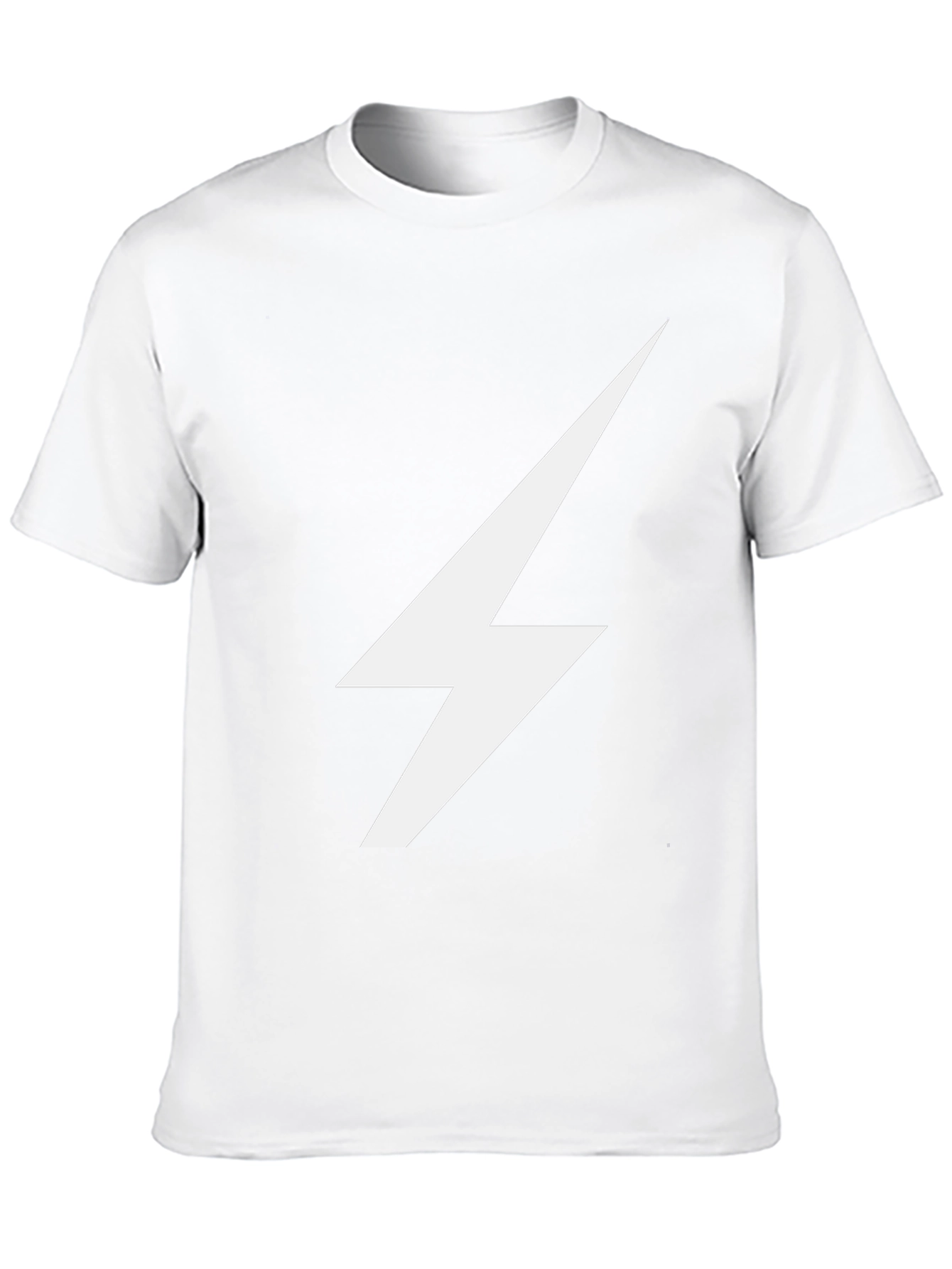 Lightning Bolt Graphic Tee - Sleek Black Cotton T-Shirt