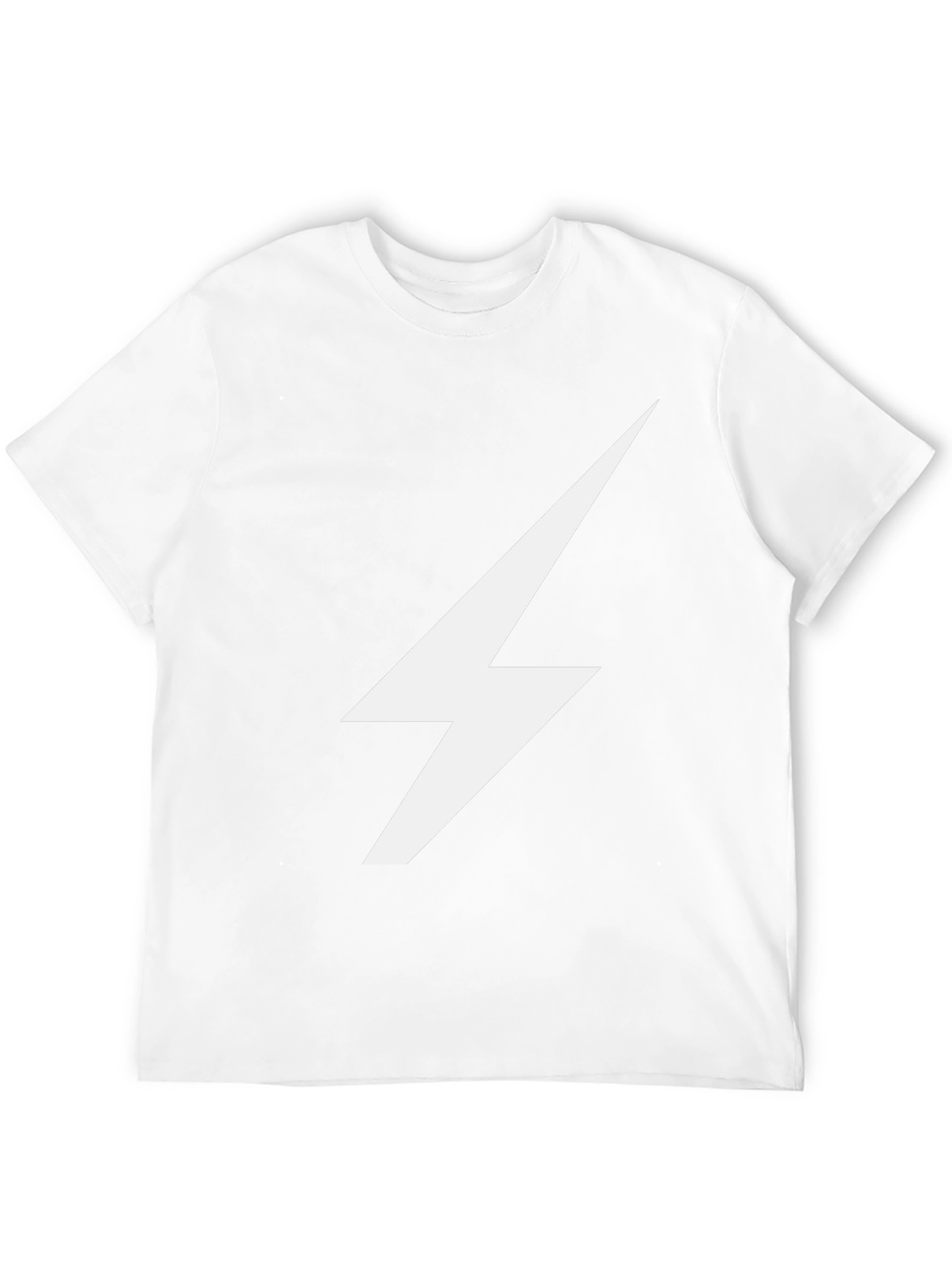 Lightning Bolt Graphic Tee - Sleek Black Cotton T-Shirt