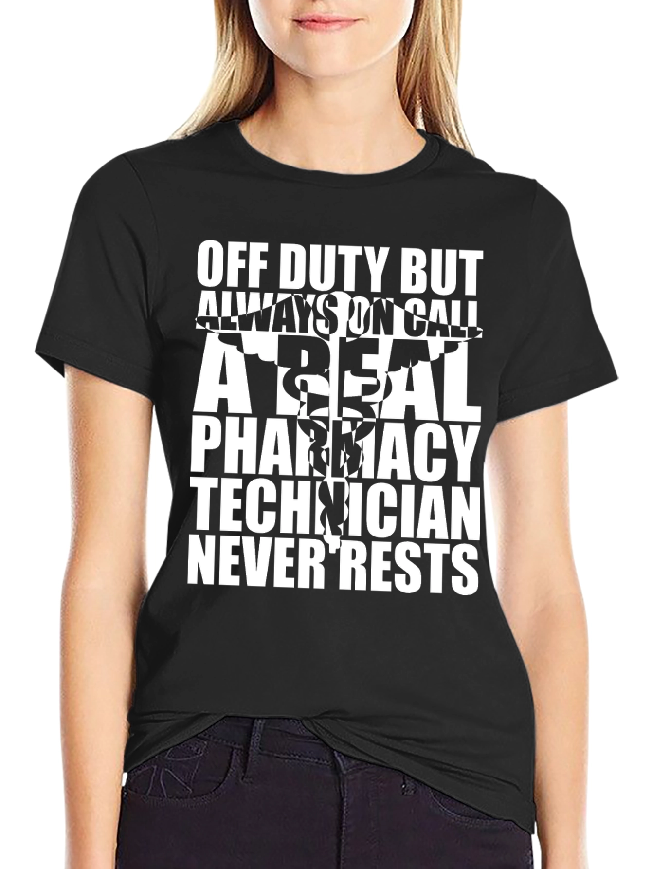 Pharmacy Tech Always On Call Black T-Shirt