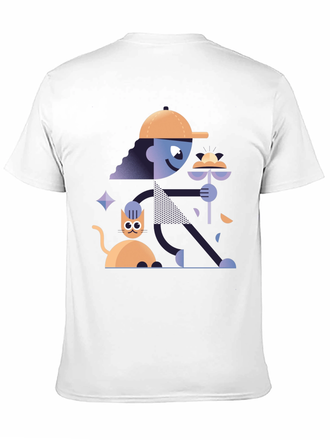 Funky Graphic Tee - Cat & Figure