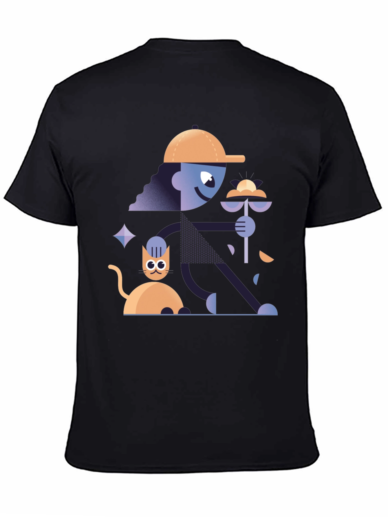 Funky Graphic Tee - Cat & Figure