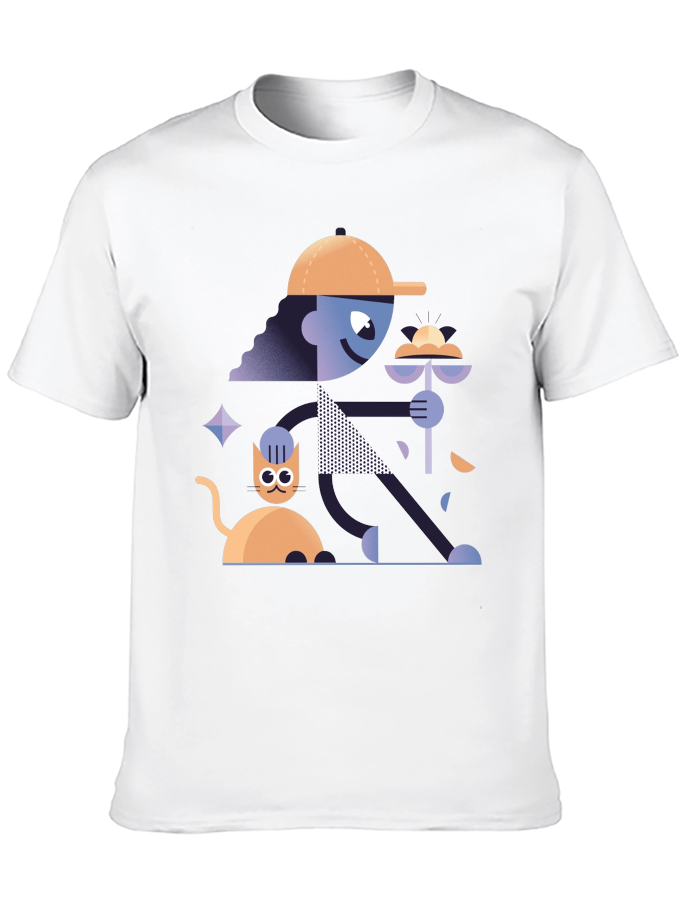 Funky Graphic Tee - Cat & Figure