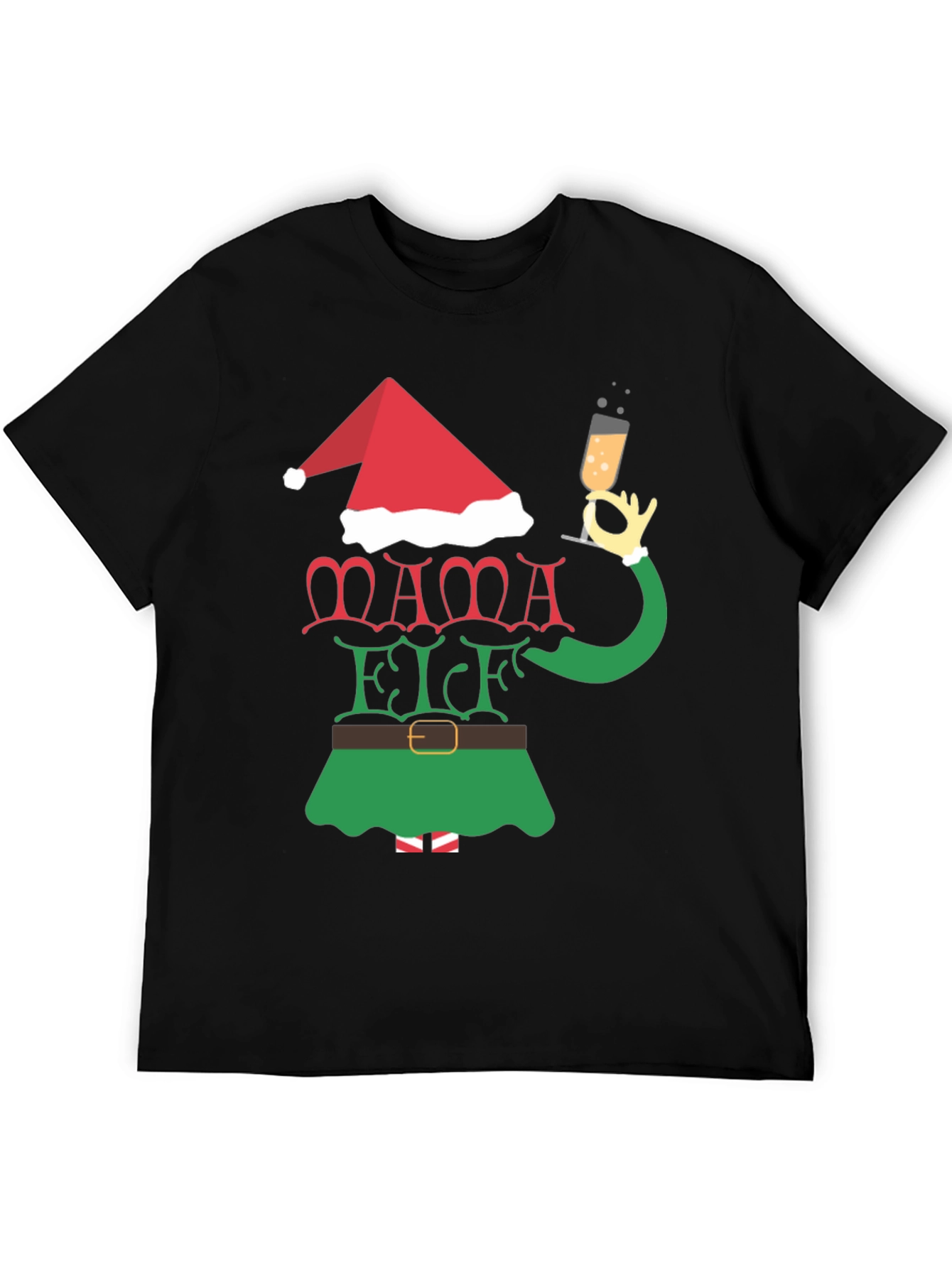 Mama Elf Christmas Holiday T-Shirt