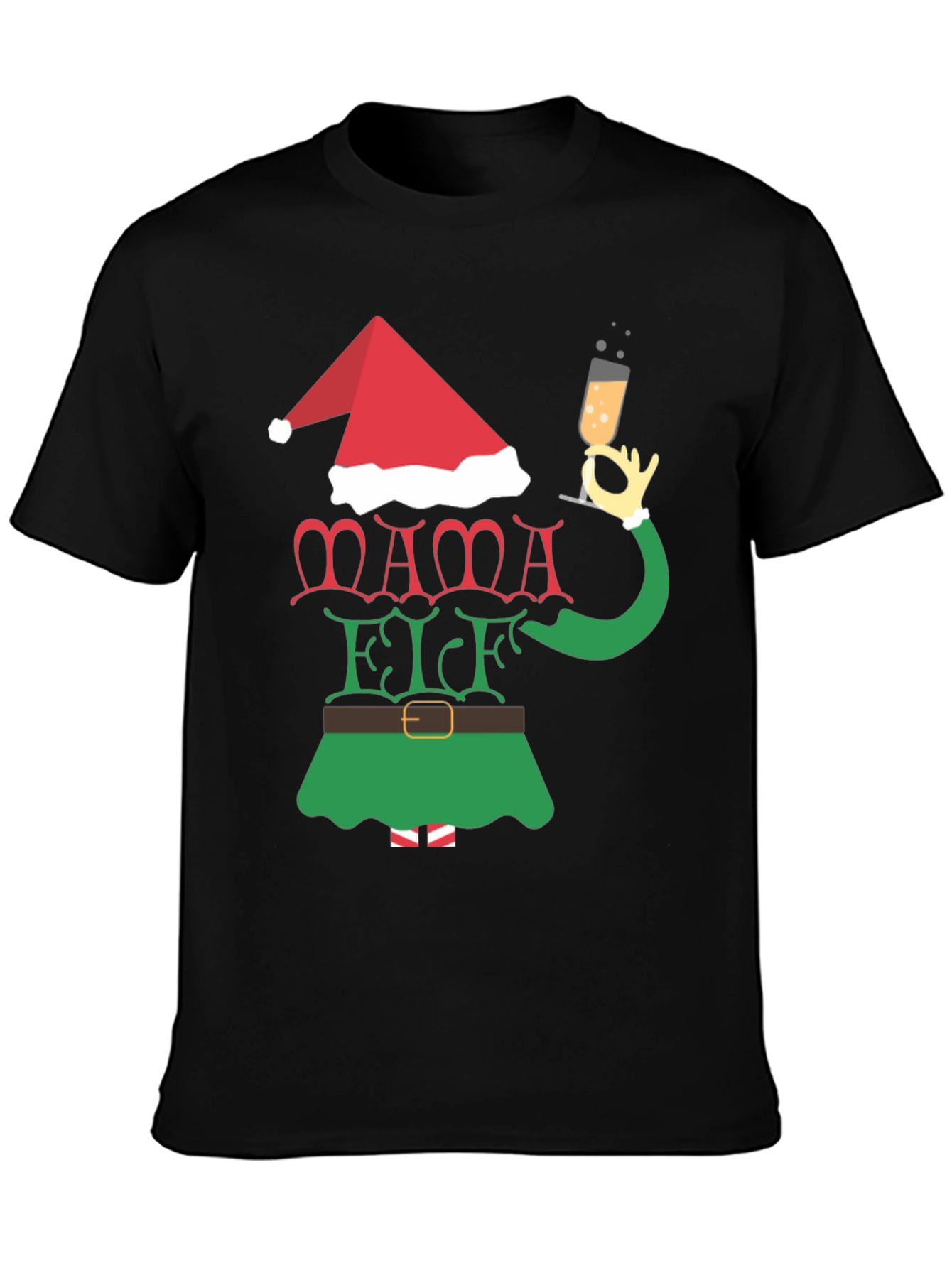 Mama Elf Christmas Holiday T-Shirt