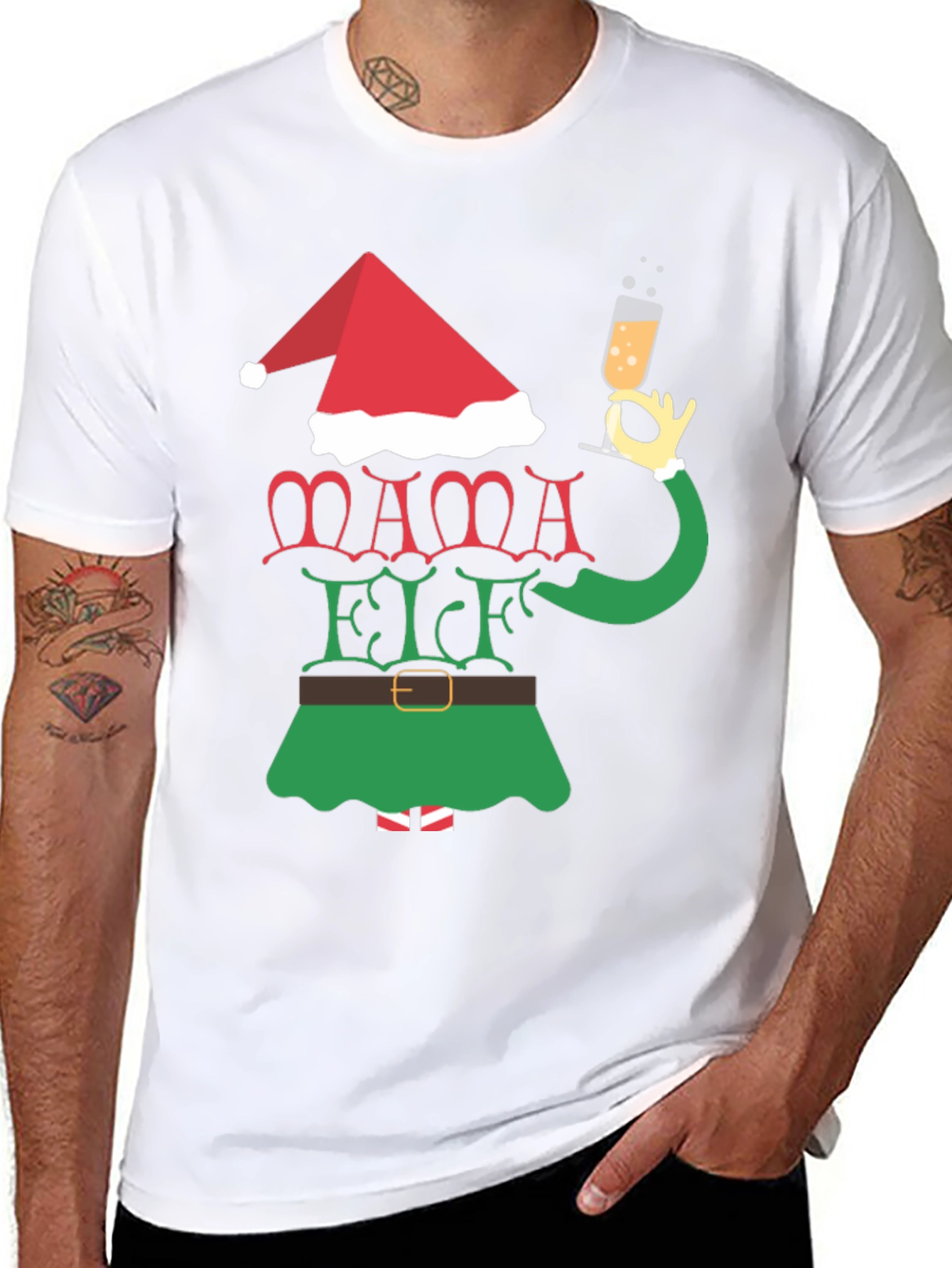 Mama Elf Christmas Holiday T-Shirt