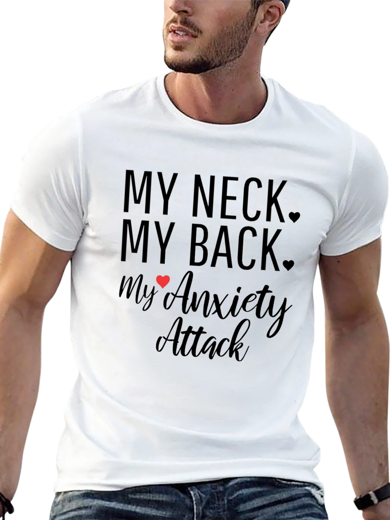 My Neck My Back Anxiety Attack Black T-Shirt
