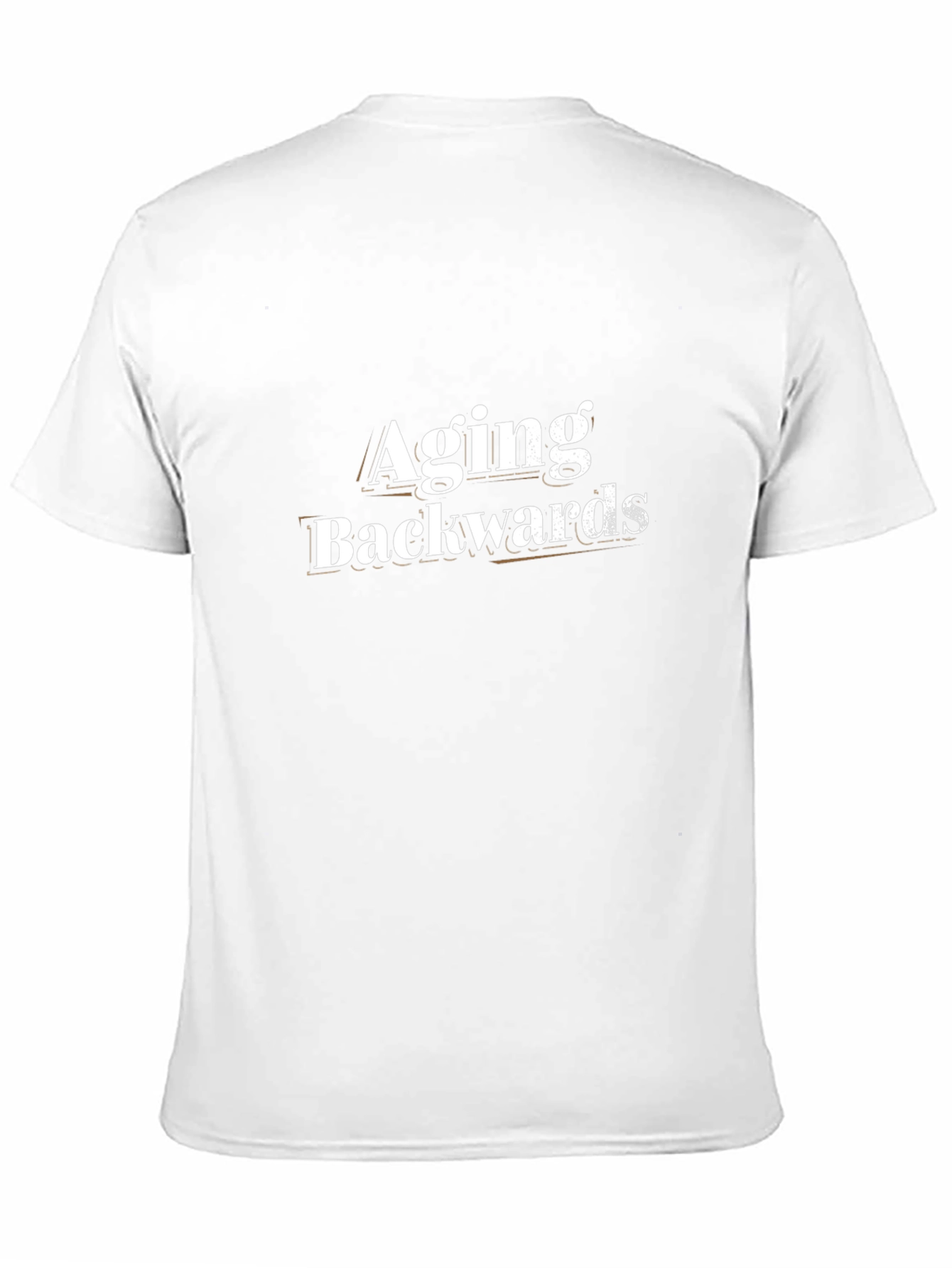 Aging Backwards Graphic Tee - Black Cotton Casual T-Shirt
