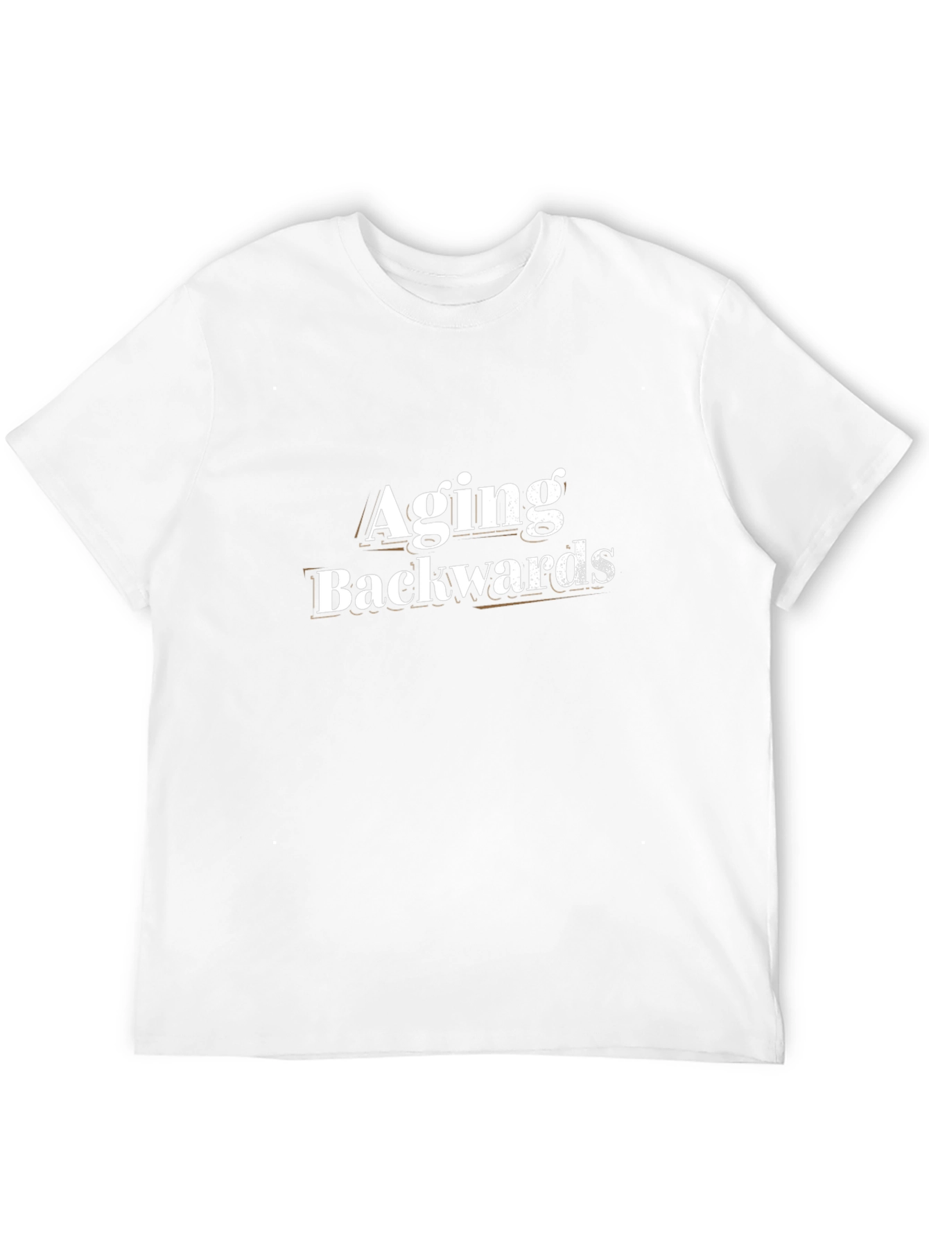 Aging Backwards Graphic Tee - Black Cotton Casual T-Shirt