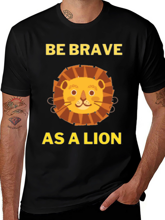 Be Brave As A Lion T-Shirt - Menswear
