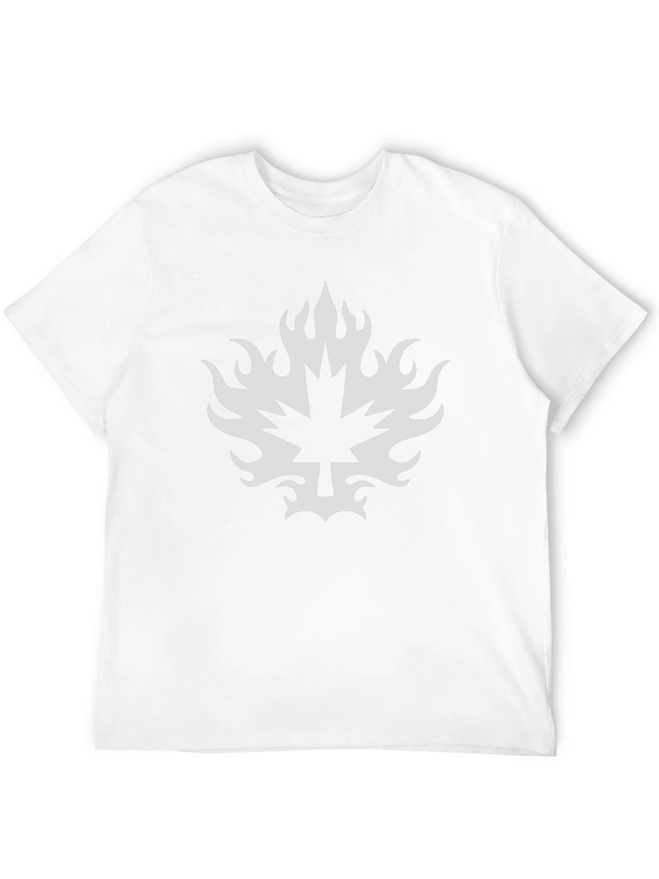 Maple Leaf Fire Graphic T-Shirt - Bold Black Tee