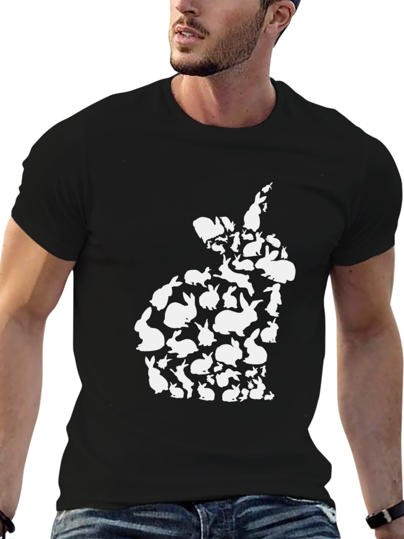 Bunny Silhouette T-Shirt - Easter Rabbit Tee