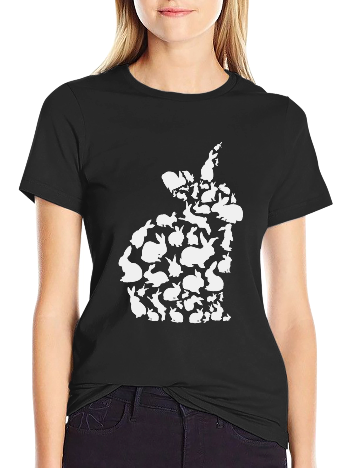 Bunny Silhouette T-Shirt - Easter Rabbit Tee