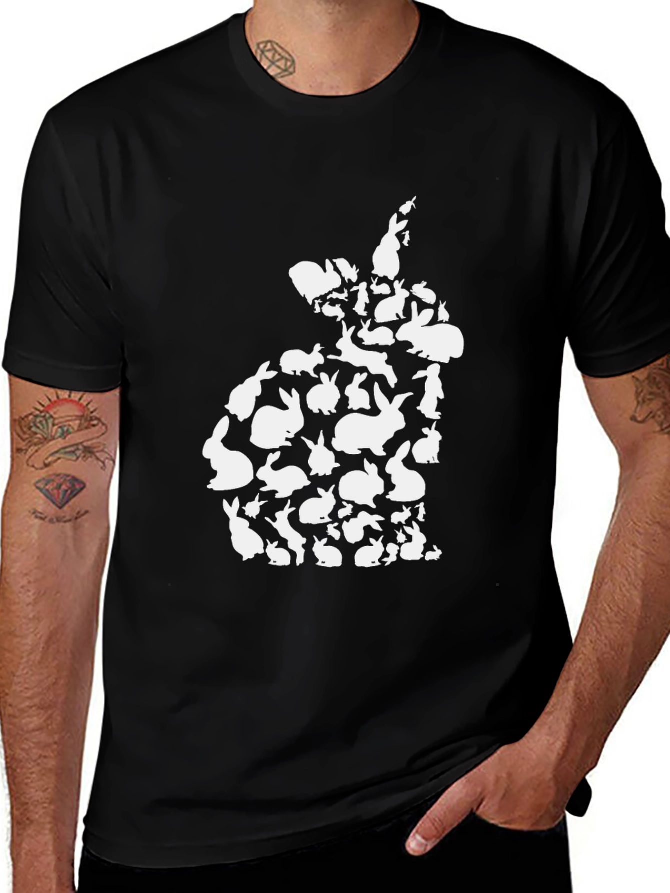 Bunny Silhouette T-Shirt - Easter Rabbit Tee