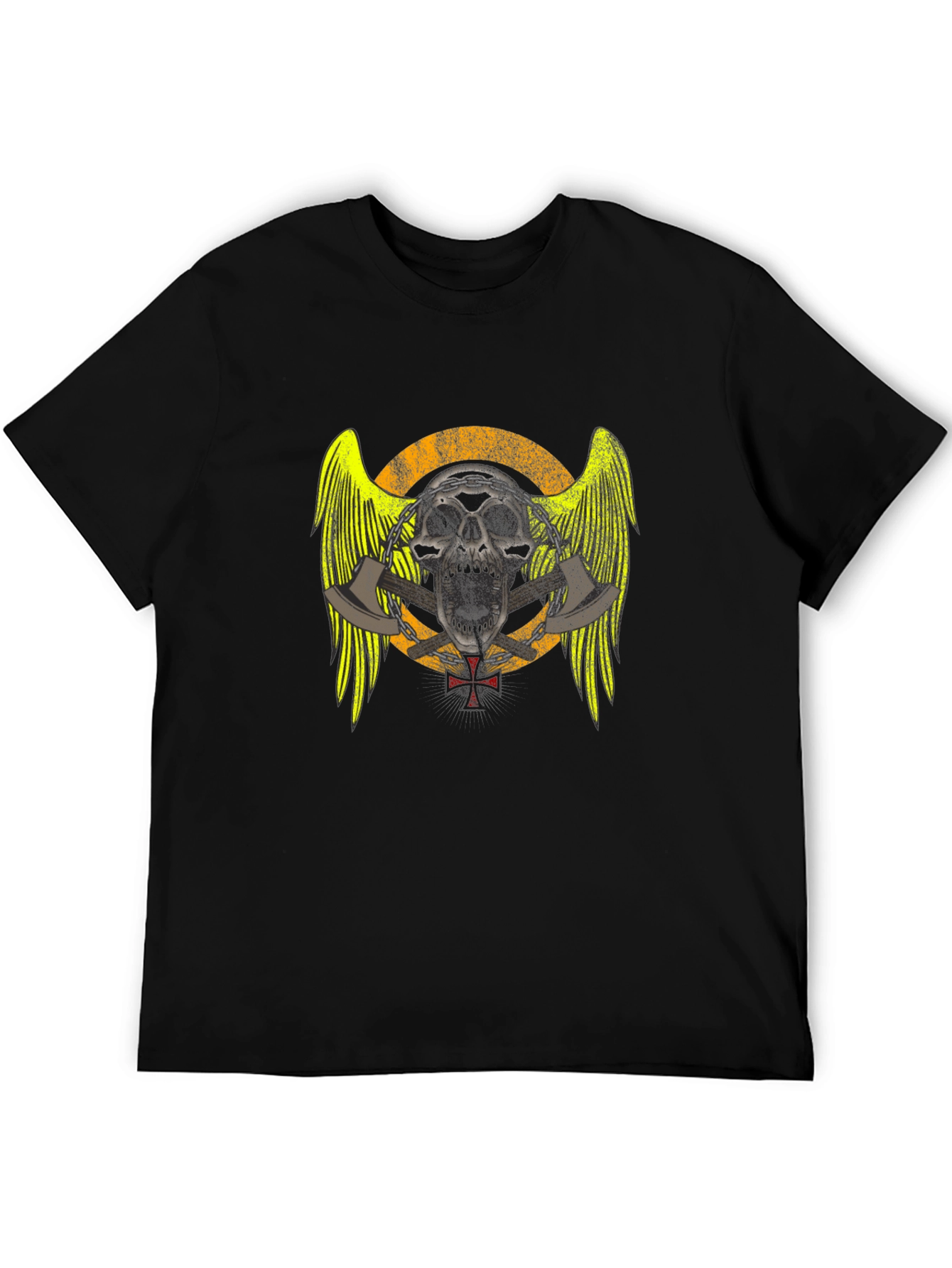 Skull & Axes Graphic T-Shirt - Black