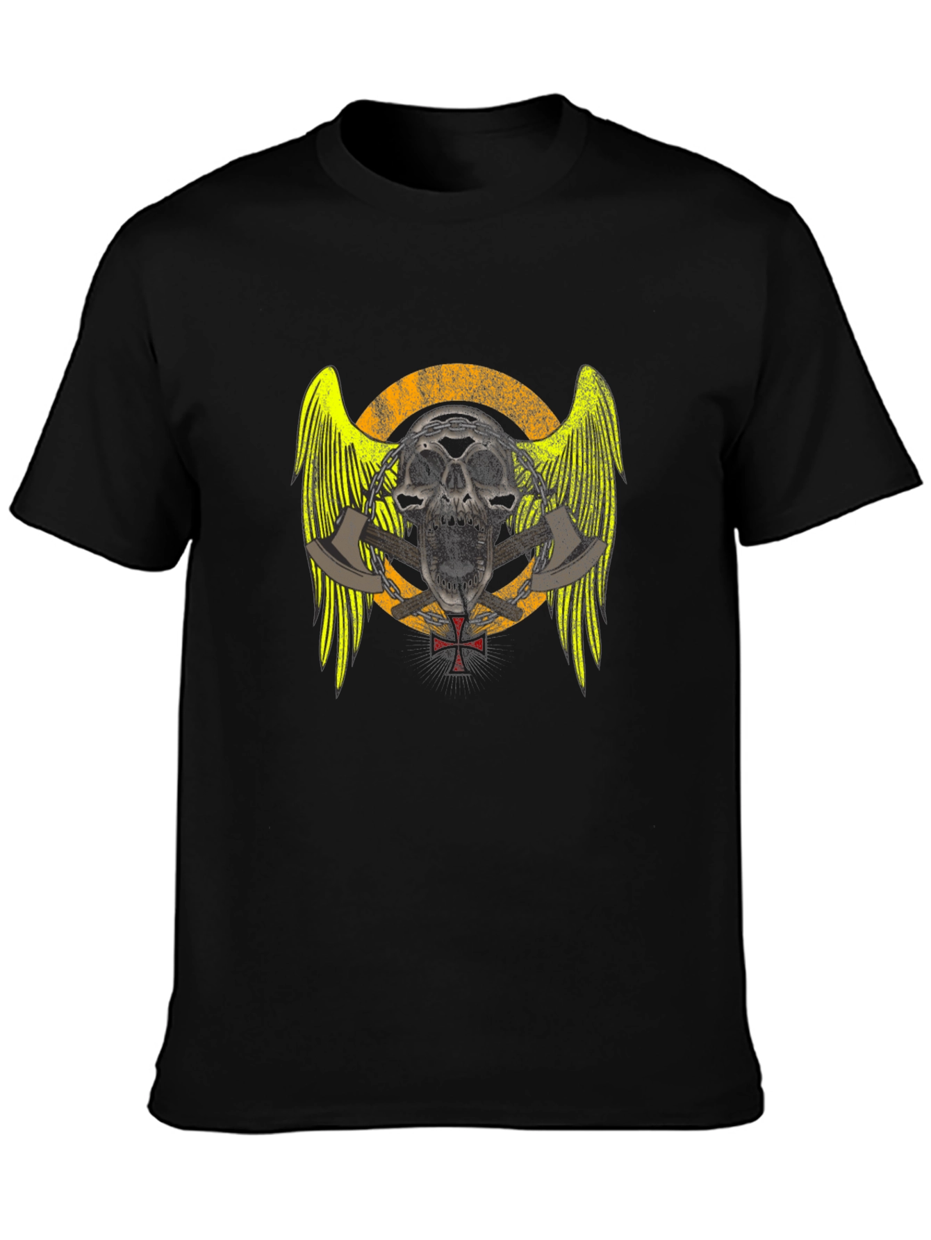 Skull & Axes Graphic T-Shirt - Black