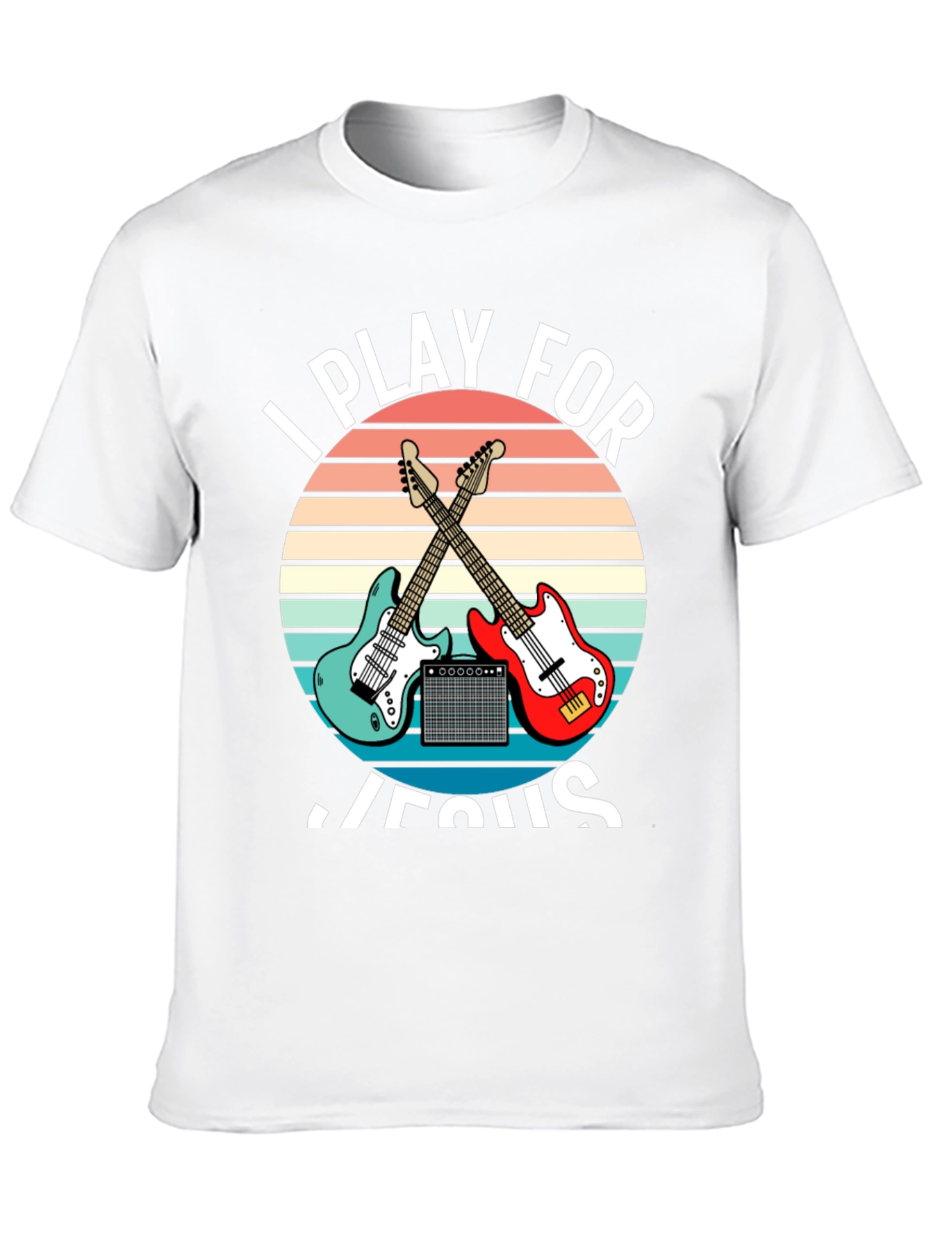 I Play For Jesus T-Shirt Guitar Music Christian