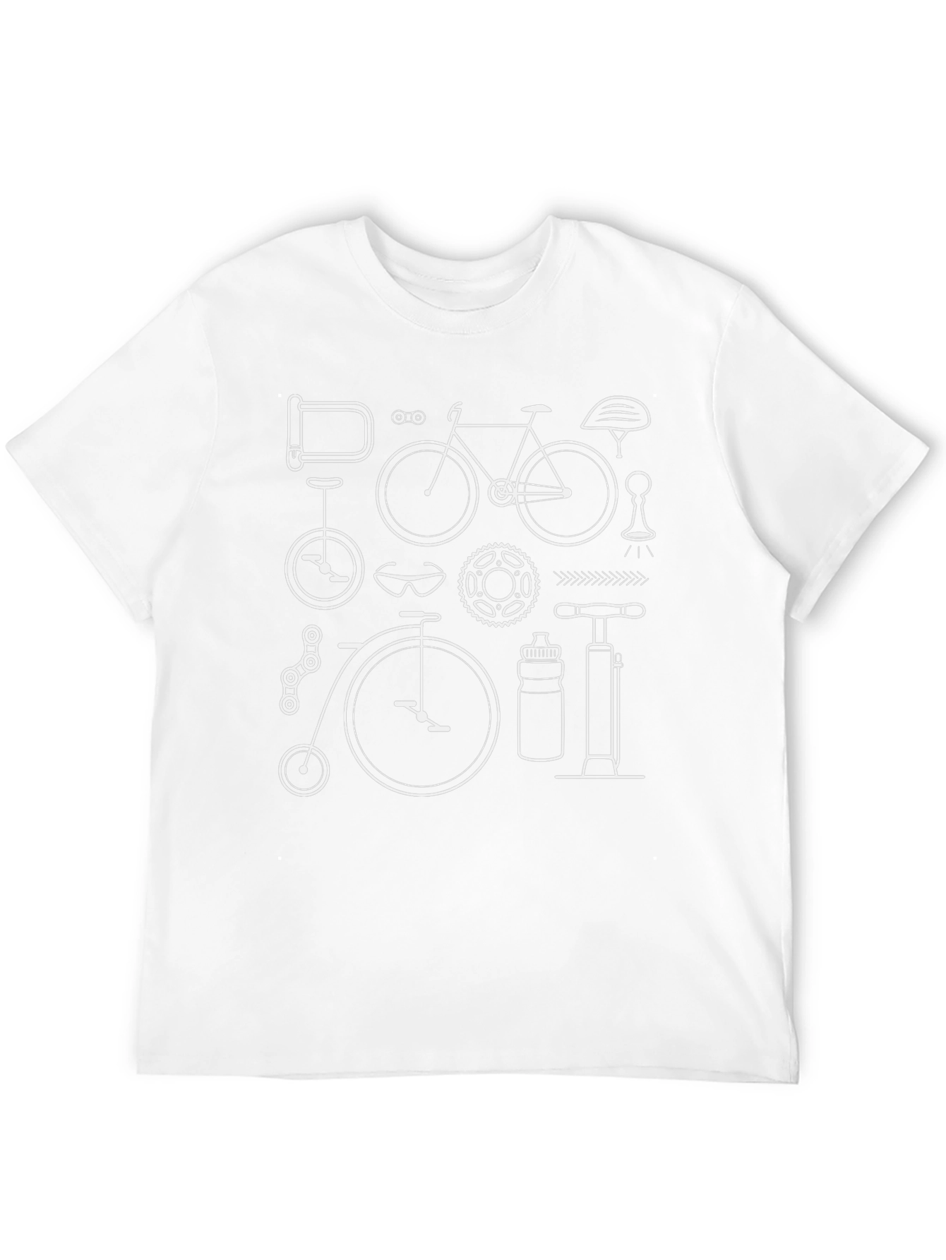 Bike Parts Black Graphic Tee - Cycling Enthusiast Apparel