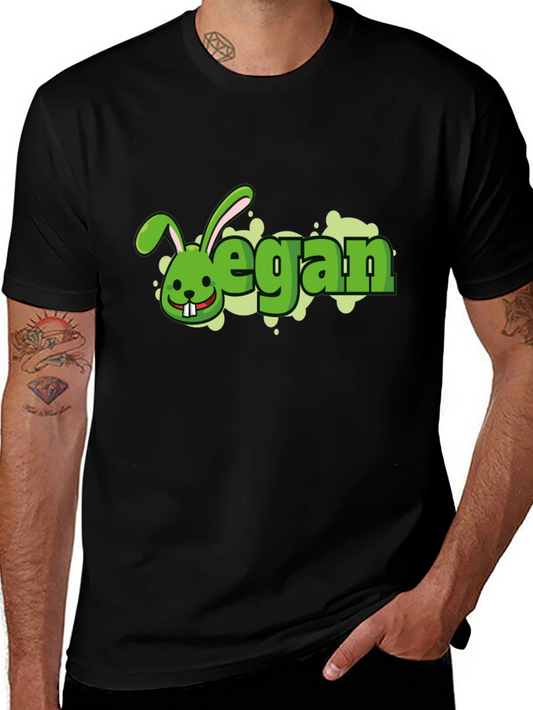 Vegan Rabbit Black T-Shirt