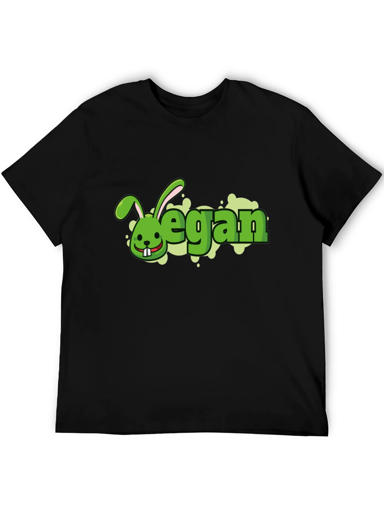 Vegan Rabbit Black T-Shirt