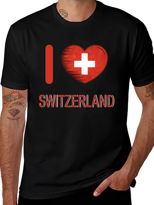 I Love Switzerland T-Shirt - Swiss Pride Tee
