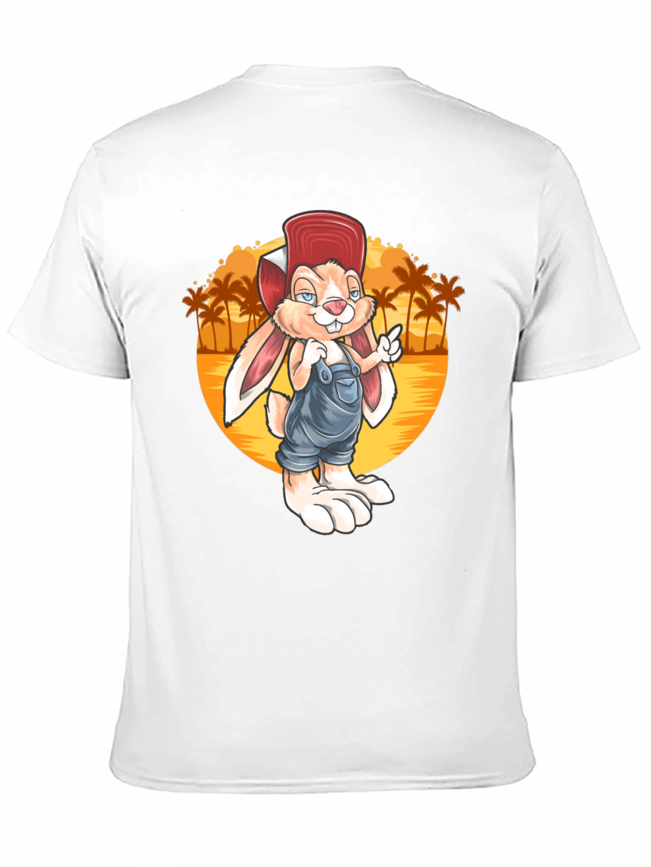 Cartoon Rabbit Graphic Tee - Retro Style