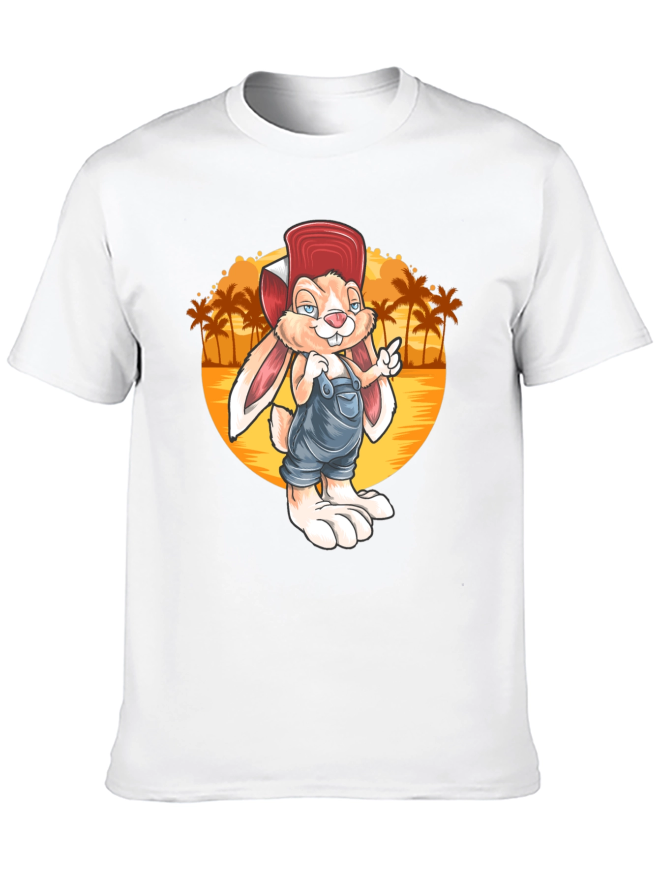 Cartoon Rabbit Graphic Tee - Retro Style