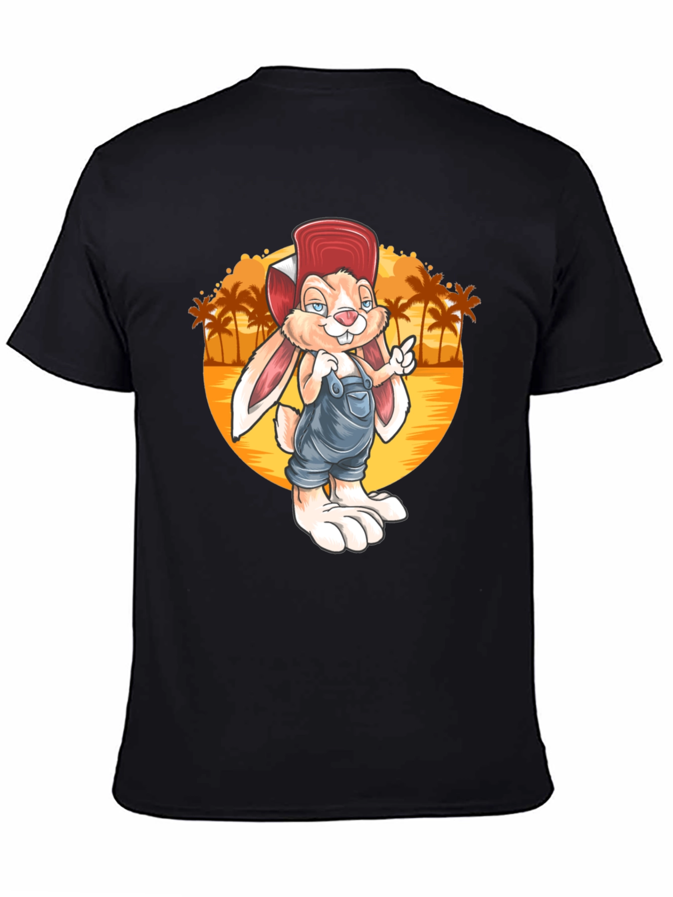 Cartoon Rabbit Graphic Tee - Retro Style