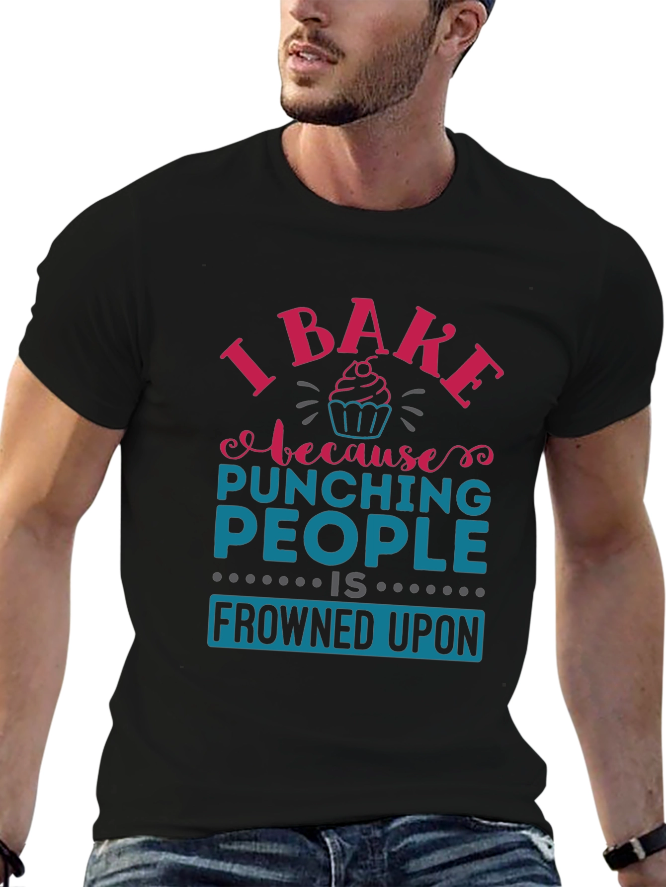 I Bake Because Punching People Is Frowned Upon T-Shirt