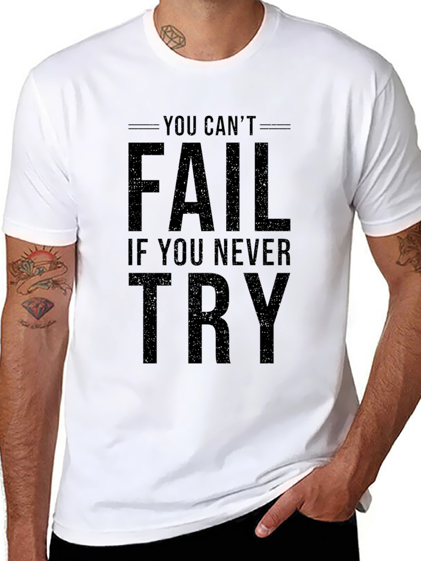 Inspirational You Cant Fail Graphic Tee
