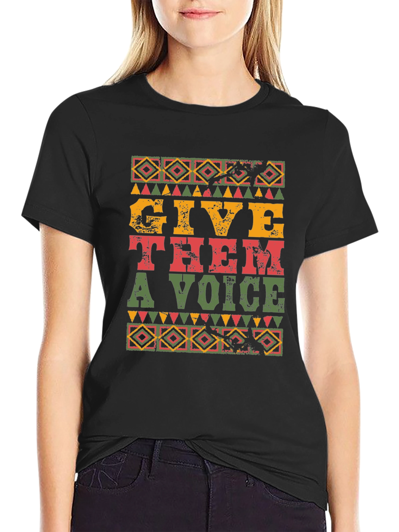 Give Them a Voice Black T-Shirt